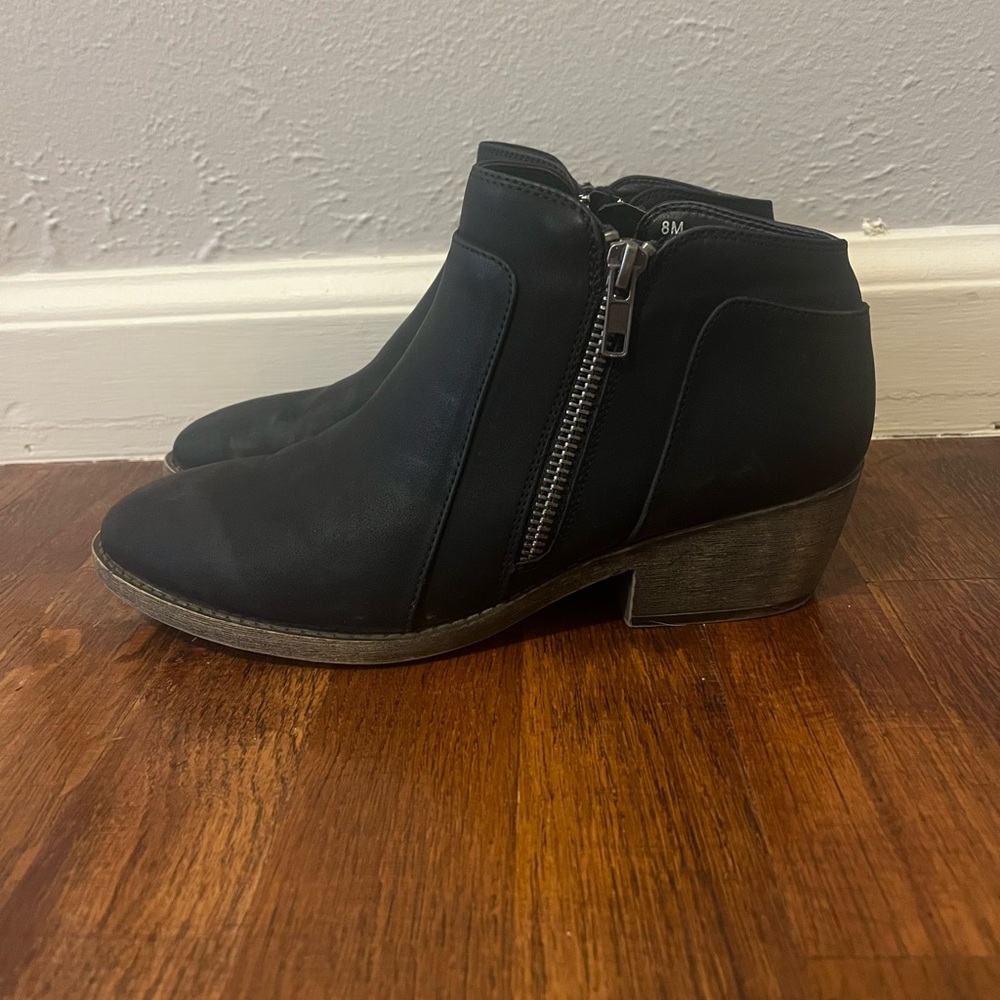 Maurices Black Ankle Booties with Zipper